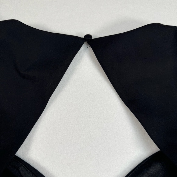 Lulus Black Bodycon Mini Dress Womens Size Medium Balloon Sleeve NWT Open Back - Picture 11 of 12